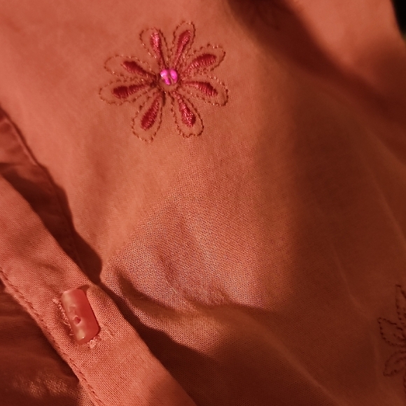 Bundle 2 Shirts- 1 Yellow Casual Button Down Shirt 1 Red-pinkish With Design - Picture 7 of 9